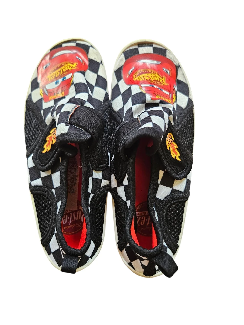 Disney Lightning McQueen Black & Red Kids Water Shoes Size 13